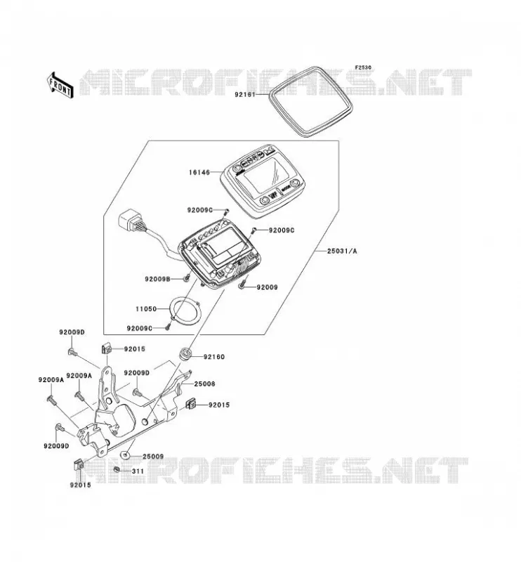 METERS Kawasaki QUAD 650 2011 KVF650 4X4  KVF650DBF