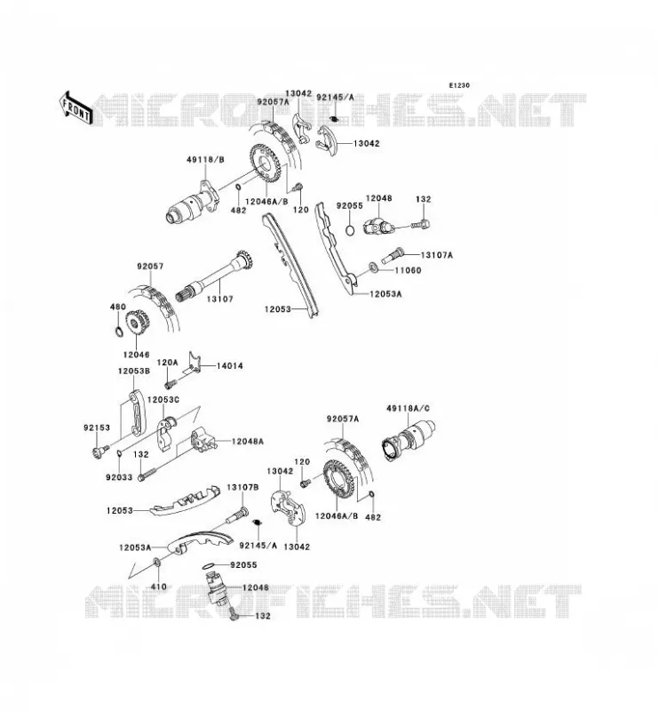 CAMSHAFT - TENSIONER Kawasaki QUAD 650 2011 KVF650 4X4  KVF650DBF