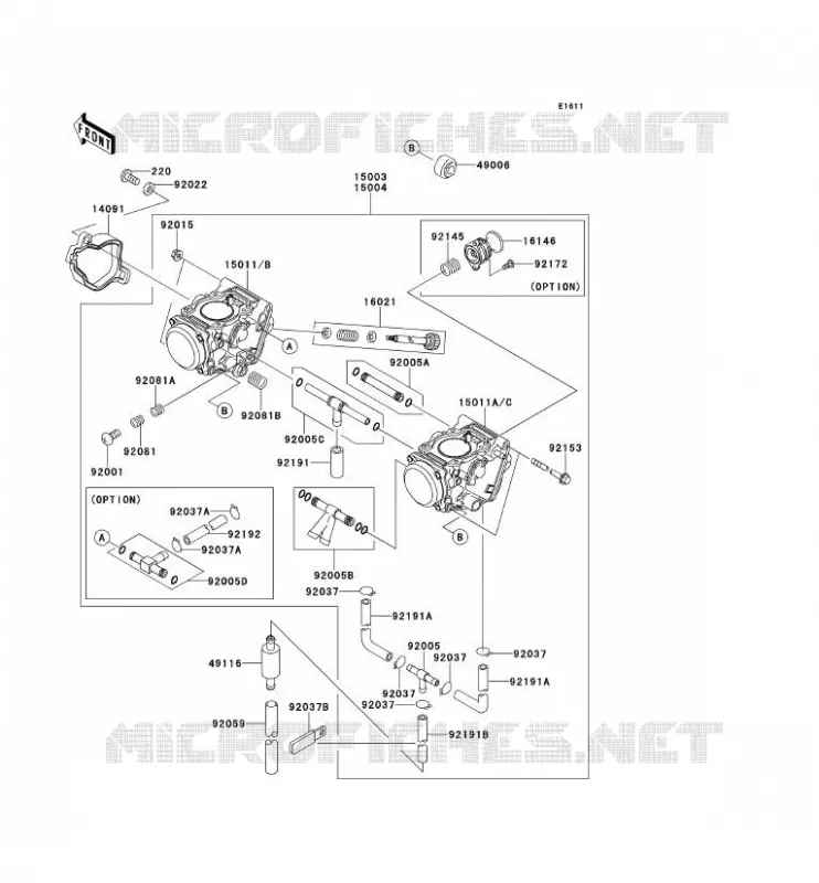 CARBURETOR(US) Kawasaki QUAD 650 2011 KVF650 4X4  KVF650DBF