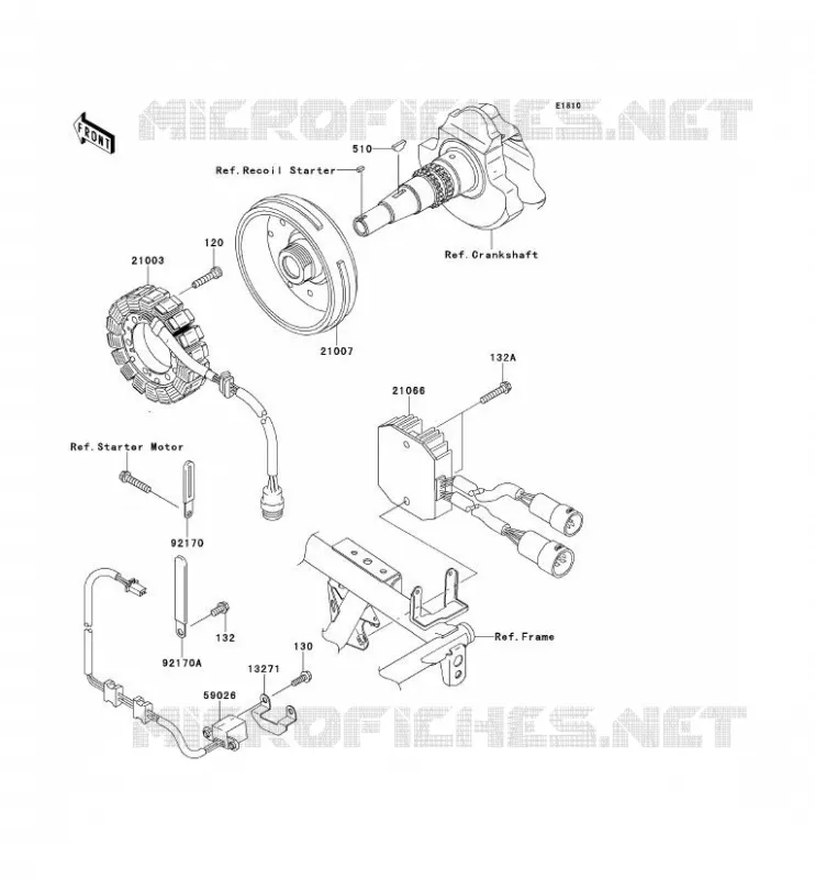 GENERATOR Kawasaki QUAD 650 2012 KVF650 4X4  KVF650DCF