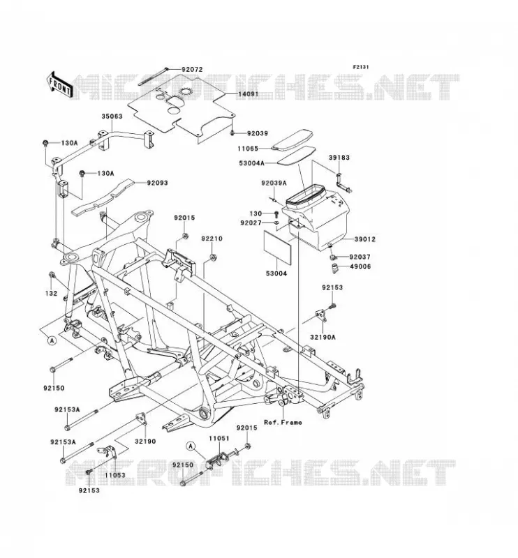 FRAME PARTS (COUVERTURE) Kawasaki QUAD 650 2012 KVF650 4X4  KVF650DCS