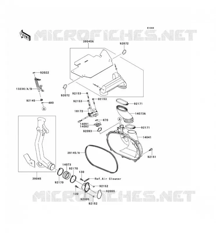 CONVERTER COVER Kawasaki QUAD 650 2014 KVF650 4X4  KVF650DEF