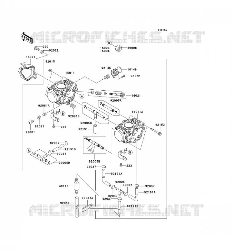 CARBURETOR(CN) Kawasaki QUAD 650 2007 KVF650 4X4  KVF650E7F