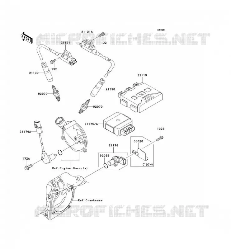 IGNITION SYSTEM Kawasaki QUAD 650 2007 KVF650 4X4  KVF650E7F