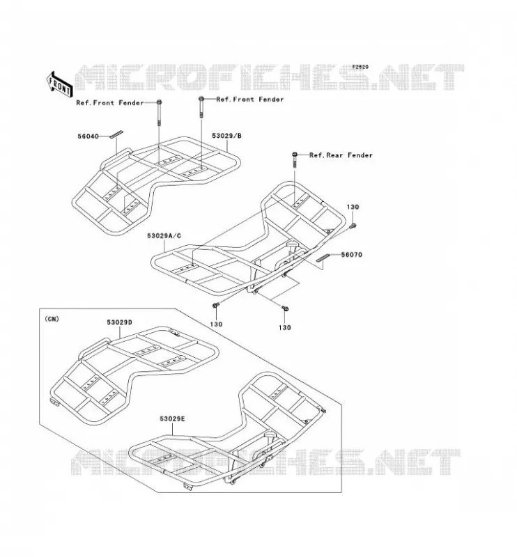 LUGGAGE (S) Kawasaki QUAD 650 2007 KVF650 4X4  KVF650E7F