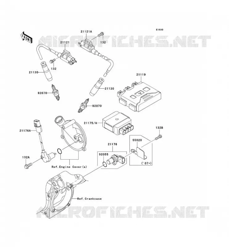 IGNITION SYSTEM Kawasaki QUAD 650 2008 KVF650 4X4  KVF650E8F
