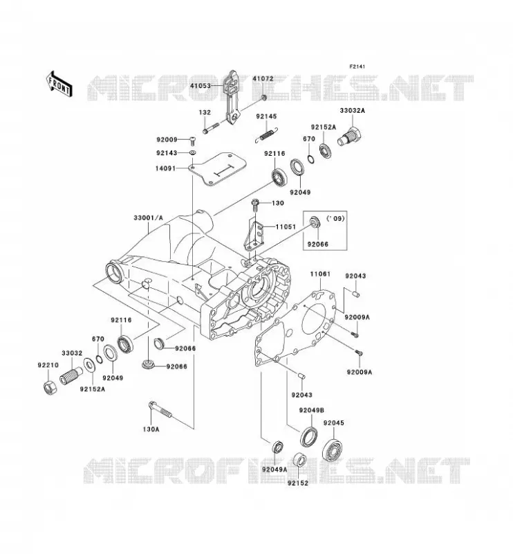 SWINGARM Kawasaki QUAD 650 2009 KVF650 4X4  KVF650E9F