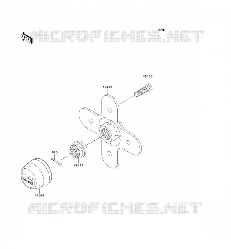 REAR HUB Kawasaki QUAD 650 2007 KVF650 4X4I  KVF650F7F