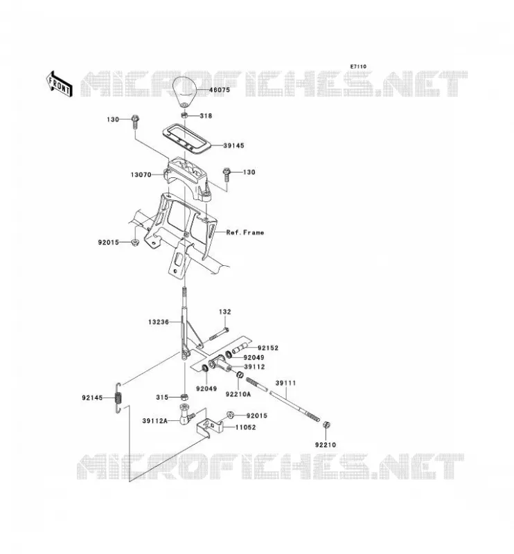 CONTROL Kawasaki QUAD 650 2007 KVF650 4X4I  KVF650F7F