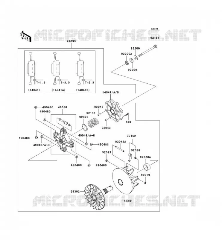 DRIVE CONVERTER Kawasaki QUAD 650 2008 KVF650 4X4I  KVF650F8F