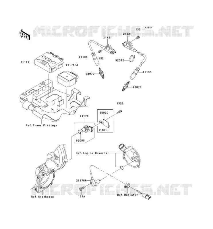 IGNITION SYSTEM Kawasaki QUAD 650 2008 KVF650 4X4I  KVF650F8F