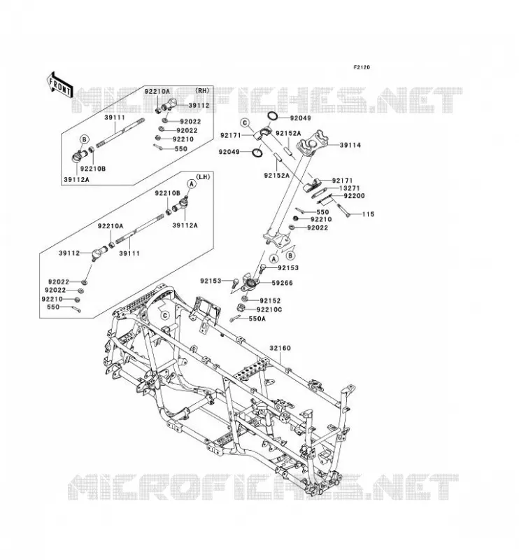 CHASSIS Kawasaki QUAD 650 2009 KVF650 4X4I  KVF650F9F