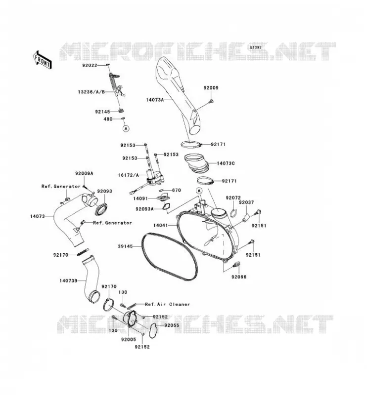 CONVERTER COVER Kawasaki QUAD 650 2009 KVF650 4X4I  KVF650F9F