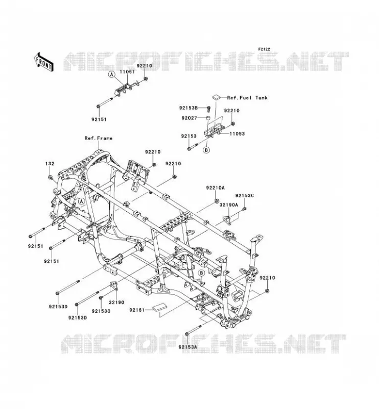 ENGINE MOUNT Kawasaki QUAD 650 2011 KVF650 4X4I  KVF650FBF