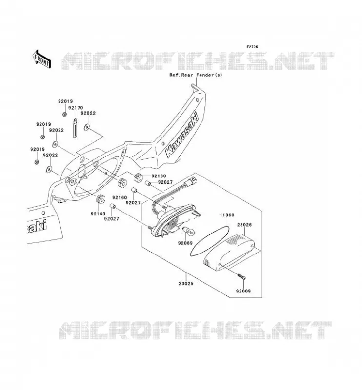 TAILIGHT(S) Kawasaki QUAD 650 2011 KVF650 4X4I  KVF650FBF