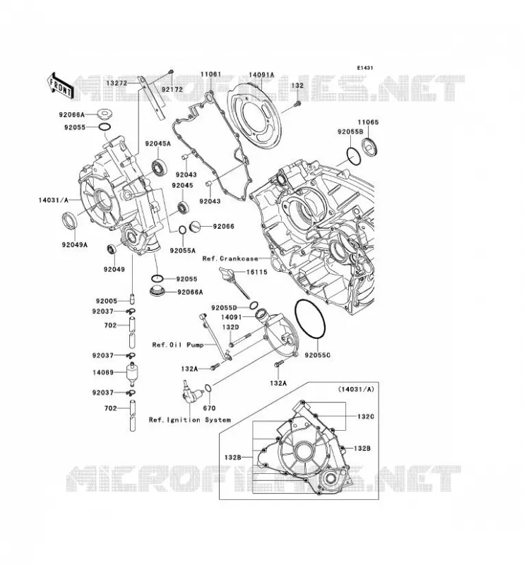 ENGINE COVERS Kawasaki QUAD 650 2012 KVF650 4X4  KVF650FCF