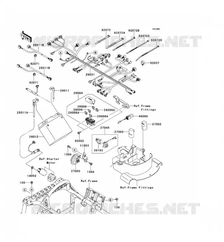 CHASSIS ELECTRICAL EQUIPMENT Kawasaki QUAD 650 2012 KVF650 4X4  KVF650FCF