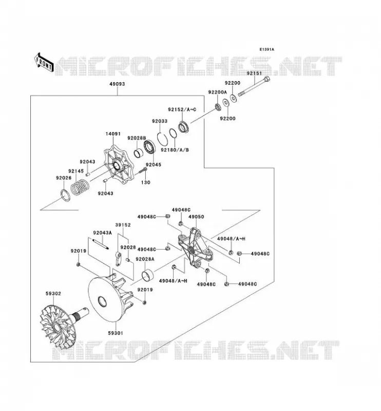 DRIVE CONVERTER(VF650AE000351-) Kawasaki QUAD 650 2012 KVF650 4X4  KVF650FCF