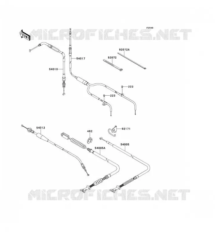 CABLES Kawasaki QUAD 650 2012 KVF650 4X4I  KVF650FCF