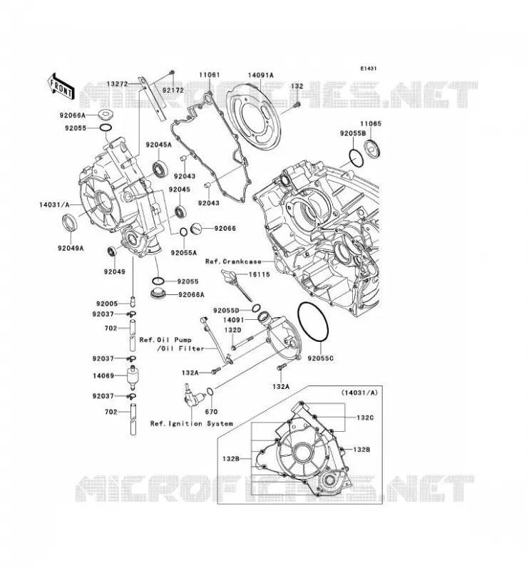 ENGINE COVERS Kawasaki QUAD 650 2012 KVF650 4X4I  KVF650FCF