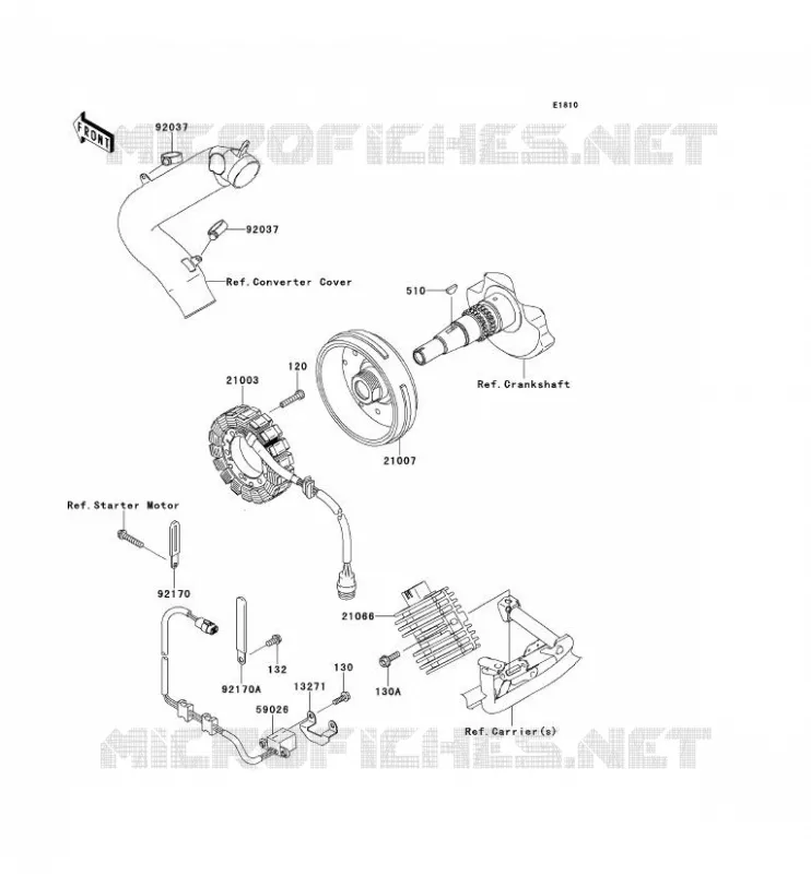 GENERATOR Kawasaki QUAD 650 2012 KVF650 4X4I  KVF650FCS
