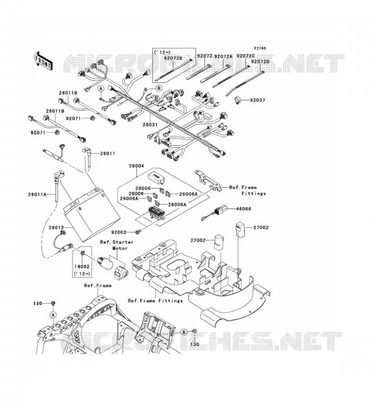 CHASSIS ELECTRICAL EQUIPMENT Kawasaki QUAD 650 2013 KVF650 4X4I  KVF650FDF