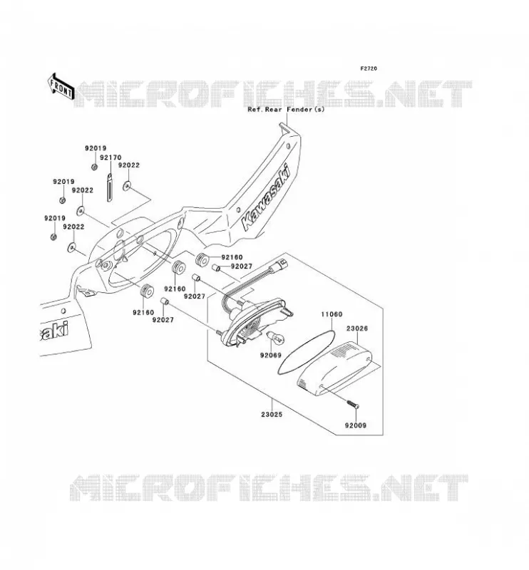 TAILIGHT(S) Kawasaki QUAD 650 2013 KVF650 4X4I  KVF650FDF