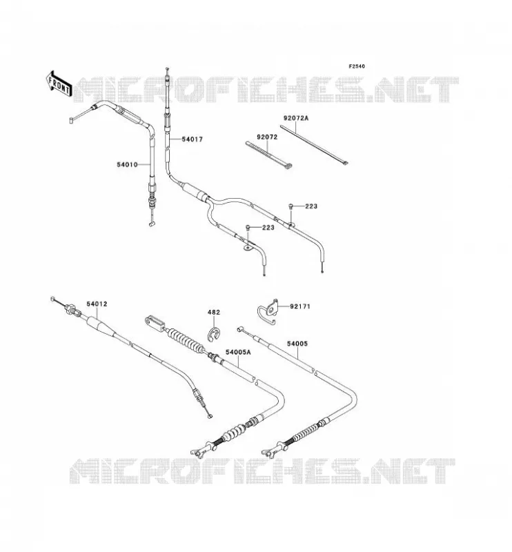 CABLES Kawasaki QUAD 650 2014 KVF650 4X4I  KVF650FEF