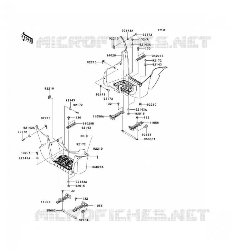 FOOTREST Kawasaki QUAD 650 2014 KVF650 4X4I  KVF650FEF