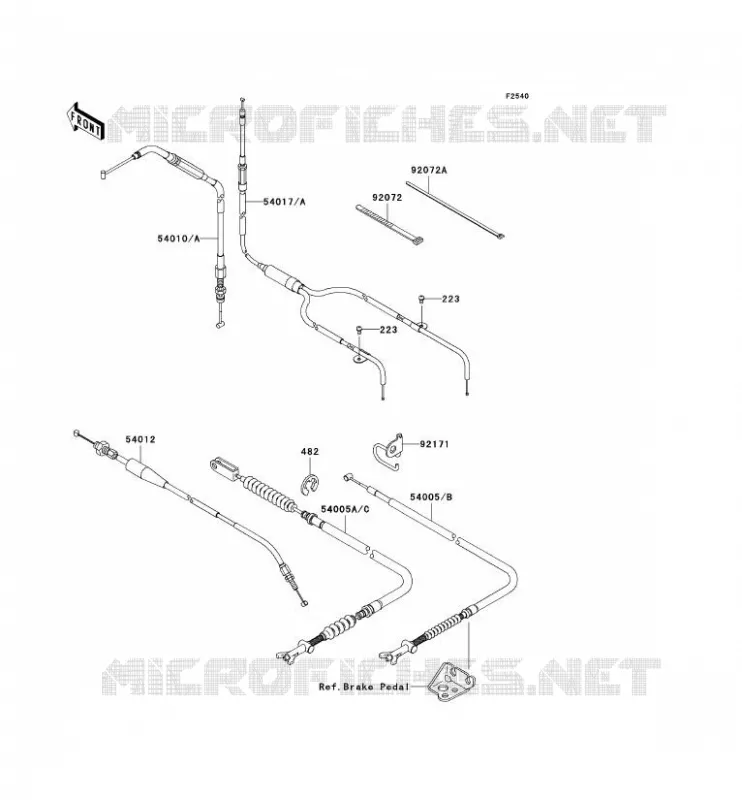 CABLES Kawasaki QUAD 650 2006 KVF650 4X4I  KVF650G6F