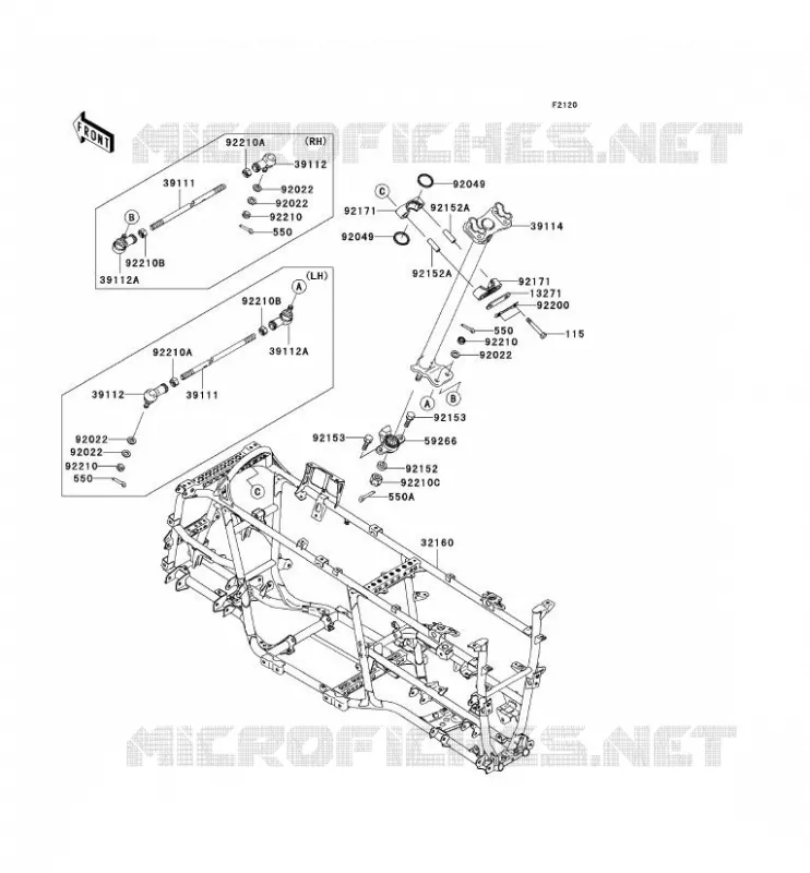 CHASSIS Kawasaki QUAD 650 2009 KVF650 4X4I  KVF650G9F