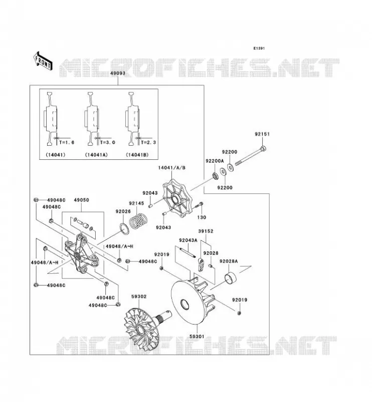 DRIVE CONVERTER Kawasaki QUAD 650 2008 KVF650 4X4I  KVF650H8F