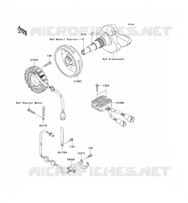 GENERATOR Kawasaki QUAD 700 2004 KVF700 4X4  KVF700-A1