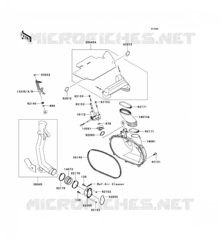 CONVERTER COVER Kawasaki QUAD 700 2004 KVF700 4X4  KVF700-A1