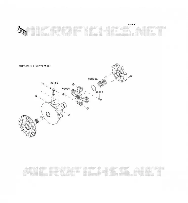OPTION PARTS(CONVERTISSEUR) Kawasaki QUAD 700 2004 KVF700 4X4  KVF700-A1