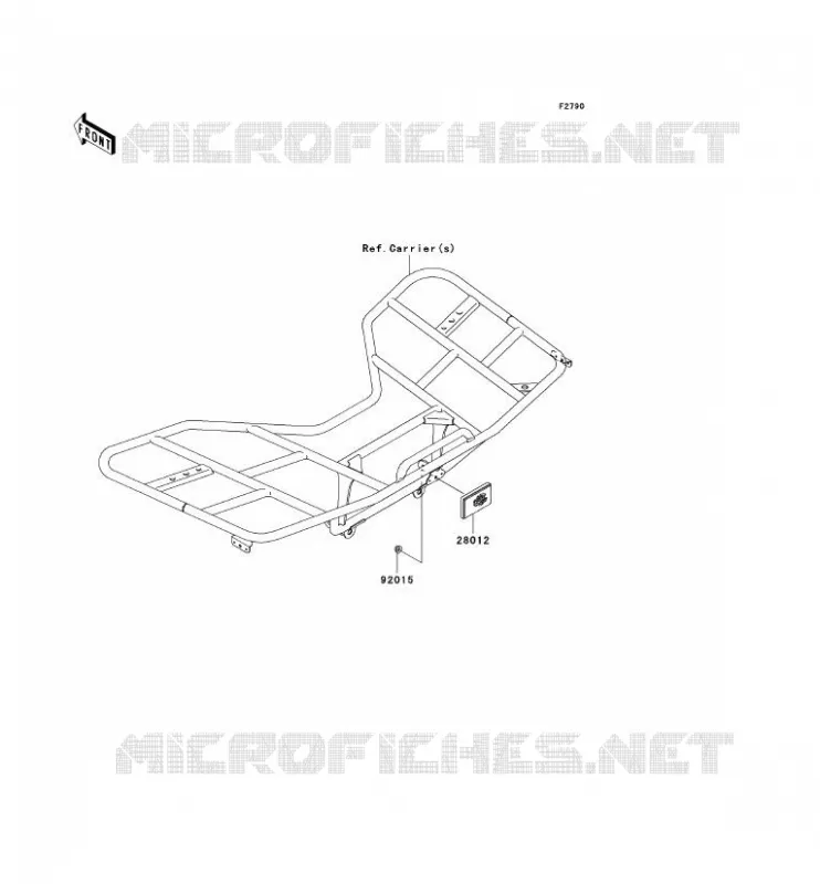 REFLECTOR(EU,UK) Kawasaki QUAD 700 2004 KVF700 4X4  KVF700-A1