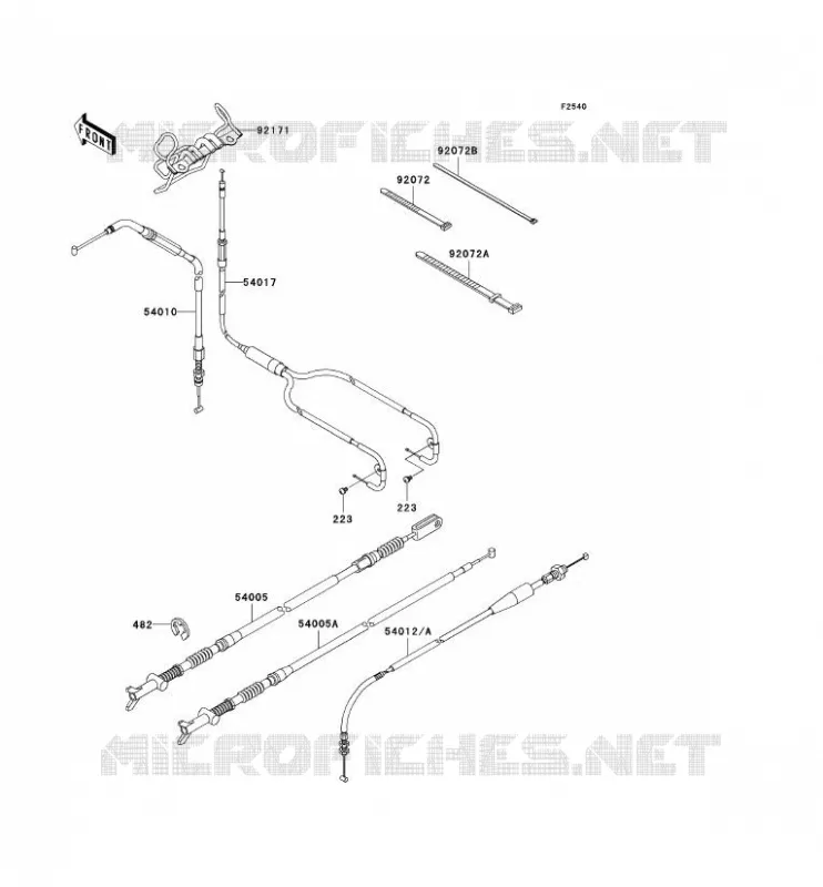 CABLES Kawasaki QUAD 700 2005 KVF700 4X4  KVF700-A2