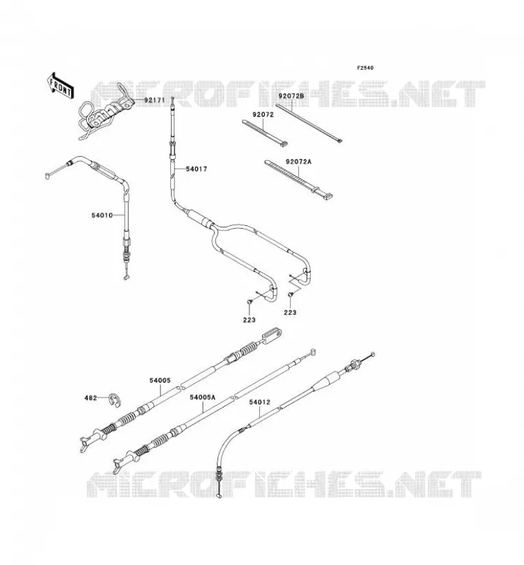 CABLES Kawasaki QUAD 700 2006 KVF700 4X4  KVF700A6F