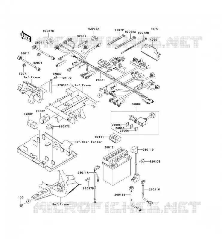 CHASSIS ELECTRICAL EQUIPMENT Kawasaki QUAD 700 2006 KVF700 4X4  KVF700A6F