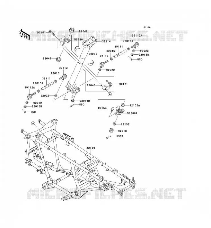 CHASSIS Kawasaki QUAD 700 2006 KVF700 4X4  KVF700A6F