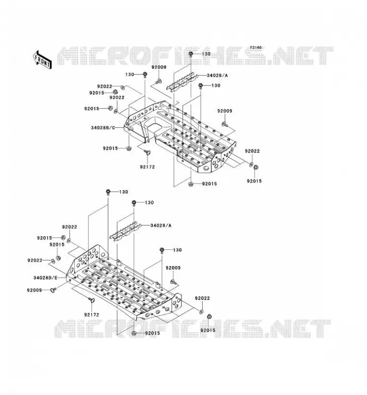 FOOTREST Kawasaki QUAD 700 2004 KVF700 4X4  KVF700-B1