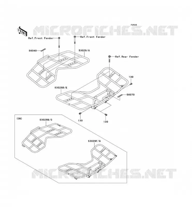 LUGGAGE (S) Kawasaki QUAD 700 2004 KVF700 4X4  KVF700-B1