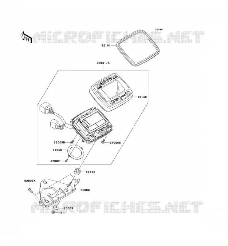 METERS Kawasaki QUAD 700 2004 KVF700 4X4  KVF700-B1