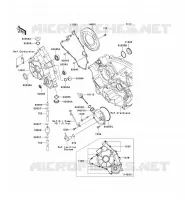 ENGINE COVERS voor Kawasaki KVF750 4X4 2006