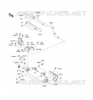 EXHAUST( JKAVFDB1 6B503806) voor Kawasaki KVF750 4X4I 2006