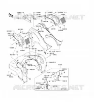 FRONT FENDER voor Kawasaki KVF750 4X4I 2006