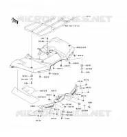 REAR FENDER voor Kawasaki KVF750 4X4I 2006