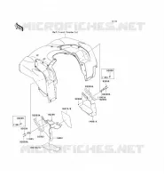 REAR FENDER voor Kawasaki KVF750 4X4I 2006
