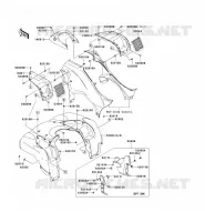 FRONT FENDER voor Kawasaki KVF750 4X4I 2007