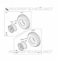 WHEELS   TIRES voor Kawasaki KVF750 4X4I 2007